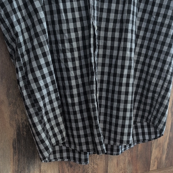 US Polo Ralph Lauren Checkered Black/Gray Big&Tall Button Down Shirt 2XLT  -806F - Picture 3 of 6